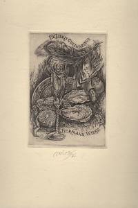 208306. Krátký, Bohumil – ExLibris Culinaribus Hermann Wiese