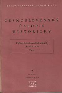 141273. Československý časopis historický - Přehled československých dějin II. (do roku 1918) These, příloha 2