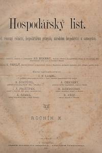 120146. Hospodářský list, List věnovaný rolnictví, hospodářskému průmyslu, národnímu hospodářství a samosprávě, Ročník X., číslo 2-17,19-27,29-31,33-36 (1884-1885)
