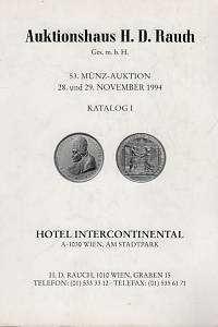 141535. 53. Münz-Auktion 28. und 29. November 1994, Katalog I.