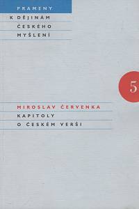 141107. Červenka, Miroslav – Kapitoly o českém verši