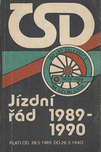 141125. Ústřední ředitelství ČSD – Jízdní řád ČSD, Kilometrovník pro přepravu cestujících, cestovních zavazadel a spěšnin 1989/1990, Platný od 28. května 1989 do 26. května 1990