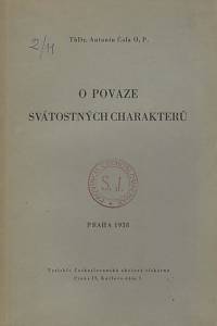 141142. Čala, Antonín – O povaze svátostních charakterů