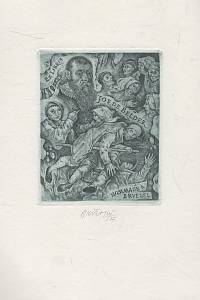 208607. Krátký, Bohumil – Ex Libris Jos de Belder - Hommage à Bruegel
