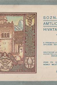 142199. Úradný soznam výstavný s priemyslovou a tovarovou výstavkou spojená nemecká poľno- a lesohospodárska výstava v Kežmarku 10.-19./7. 1926 = Amtliches Handbuch = Hivatalos kiállítási jegyzék