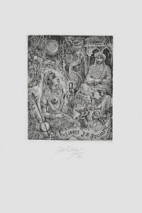 208676. Krátký, Bohumil – ExLibris J.B. Stomph