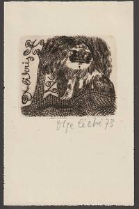 204125. Čechová, Olga – Lev a akt - Exlibris K.Ž.