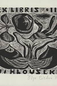 208756. Čechová, Olga – Píseň písní - Ex libris III. J. Hloušek