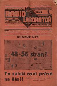 143038. Radiolaboratoř, Ročník X., číslo 1 (1. ledna 1936)