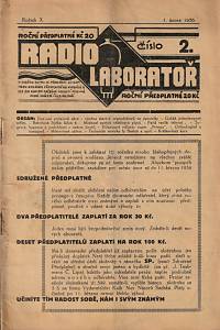 143056. Radiolaboratoř, Ročník X., číslo 2 (1. února 1936)
