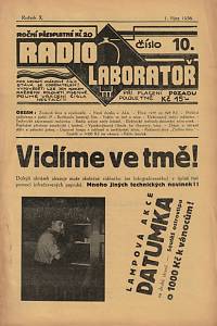 143057. Radiolaboratoř, Ročník X., číslo 10 (1. října 1936)