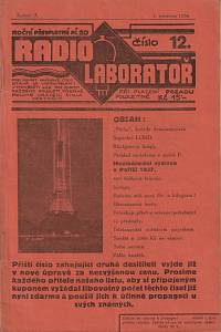 143059. Radiolaboratoř, Ročník X., číslo 12 (1. prosince 1936)