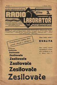 143062. Radiolaboratoř, Ročník X., číslo 3 (1. března 1936)