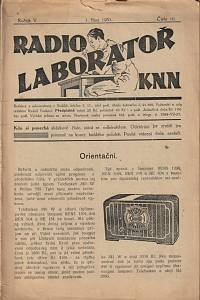 143063. Radiolaboratoř, Ročník V., číslo 10 (1. října 1931)