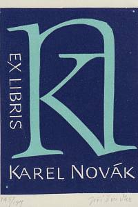 209362. Šindler, Jiří – Ex libris Karel Novák 