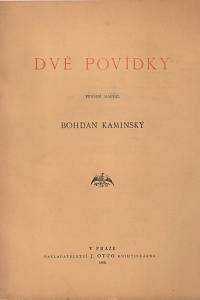 34154. Kaminský, Bohdan [= Bušek, Karel] – Dvě povídky