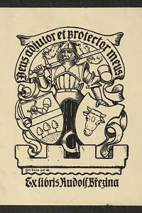 209515. Novák, Láďa – Deus adjutor et protector meus, Ex libris Rudolf Březina