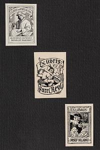 209534. Novák, Láďa – Exlibris Dr. Karel Kuchař ; Ex libris: Karel Reyl ; Ex libris: Josef Hladký