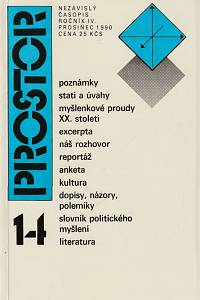 145459. Prostor, Nezávislý časopis, Ročník IV., číslo 14 (prosinec 1990)