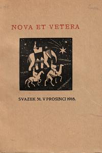 36752. Nova et Vetera, Svazek 31. (prosinec 1918)
