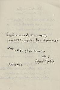 146795. Spilka, Zdeněk – [Rukopis básně] Vánoční muzika, Na starodávný motiv (podpis)