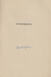 Spilka, Zdeněk – Intermezzo : sedm básní z let 1929-1937 (podpis)