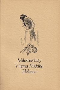 Mrštík, Vilém – Milostné listy Viléma Mrštíka Helence, Nové dokumenty ke genesi Pohádky máje