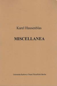 148040. Hausenblas, Karel – Miscellanea