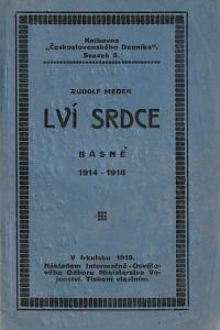 43080. Medek, Rudolf – Lví srdce, básně 1914-1918
