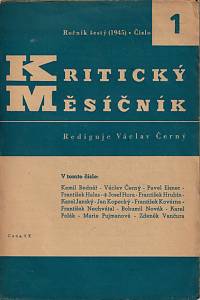 149830. Kritický měsíčník, Ročník VI., číslo 1 (1945)