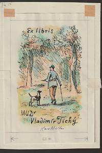 210959. Müller, Karel – Ex libris MUDr Vladimír Tichý (návrh a realizace)