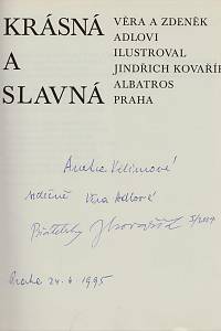 Adlová, Věra / Adla, Zdeněk – Krásná a slavná (podpis)