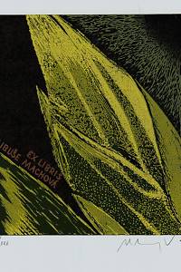 211142. Manojlín, Martin – Hlavice trávy, Ex libris Libuše Machová