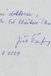 Trefný, Jiří – Léčivá moc rostlin v lidových názvech z Čech, Moravy a Slezska : abecední slovníkové uspořádání (podpis)