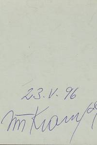 211306. Krampol, Jiří – autogram