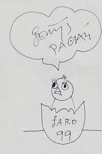 211450. Pacák, Jan Antonín – autogram s kresbou