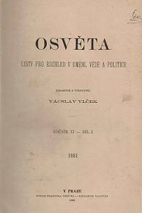 Osvěta, Listy pro rozhled v umění, vědě a politice, Ročník XI., 1-2 (1881)