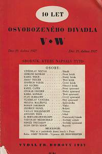 151883. Träger, Josef (red.) – 10 let Osvobozeného divadla V+W 1927-1937