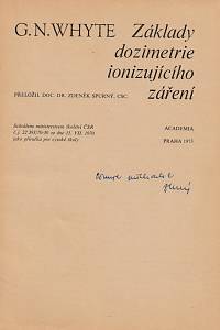 Whyte, George Neilson – Základy dozimetrie ionizujícího záření (podpis)