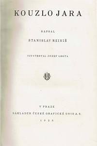 Reiniš, Stanislav – Kouzlo jara ; Lovcův svět ; Z lovů na Slovensku ; Listy z niv a hájů (podpis)