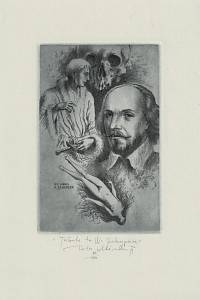 212409. Minka, Petr – Tribute to W. Shakespeare, Ex libris K. Scherzer