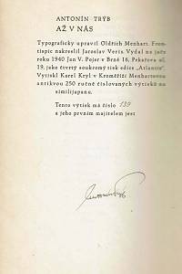 Trýb, Antonín – Až v nás (podpis)