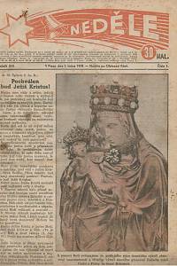 Neděle, Ročník XIII., číslo 1-10 ; 14-15 ; 17-19 ; 21 ; 23-24 ; 26-39 ; 41-42 ; 44-52