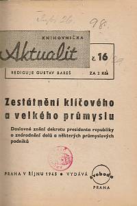 Bareš, Gustav (red.) – Knihovnička aktualit, Svazek 16-25 ; 27-29