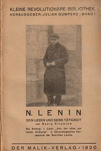 4456. Sinowjew, Georg Jevsejevič – N. Lenin : sein Leben und seine Tätigkeit