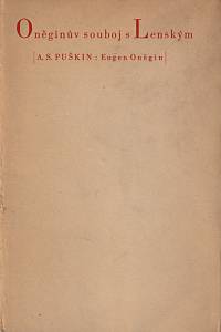 156824. Puškin, Alexandr Sergejevič – Oněginův souboj s Lenským (Souboj Oněgina s Lenským)