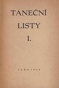 156283. Rey, Jan (usp.) – Taneční listy I., Jaro 1934