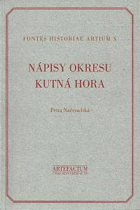 158318. Načeradská, Petra – Nápisy okresu Kutná Hora, Corpus inscriptionum Bohemiae II