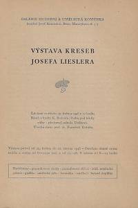 160165. Nerad, Josef Lev – Výstava kreseb Josefa Lieslera