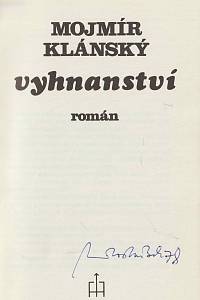 Klánský, Mojmír – Vyhnanství, román